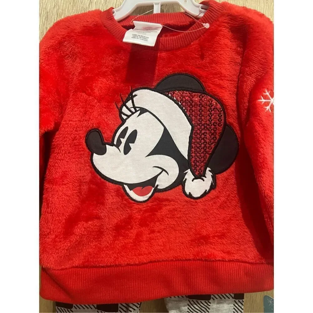 Disney Minnie Mouse Christmas Baby Girl Set Size 12 Month NEW